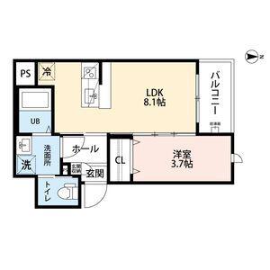 ROBOT HOME 平野ロボットホーム ヒ(1LDK/1階)の間取り写真