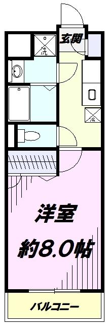 ゼフィール(1K/3階)の間取り写真
