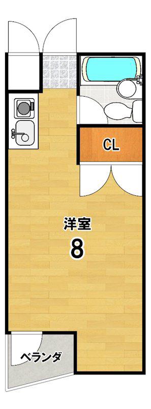 グリーンフィル 1(1K/2階)の間取り写真