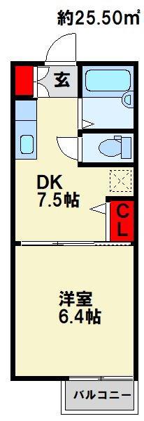 ブア・ヴィラージュ(1DK/1階)の間取り写真