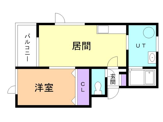 ウェーブハイツ(1LDK/2階)の間取り写真