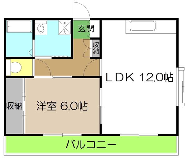 レッドハットII(1LDK/3階)の間取り写真