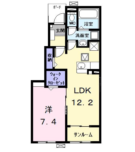 ガーデンプラザ(1LDK/1階)の間取り写真