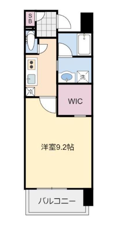 リージア勾当台公園(1K/7階)の間取り写真