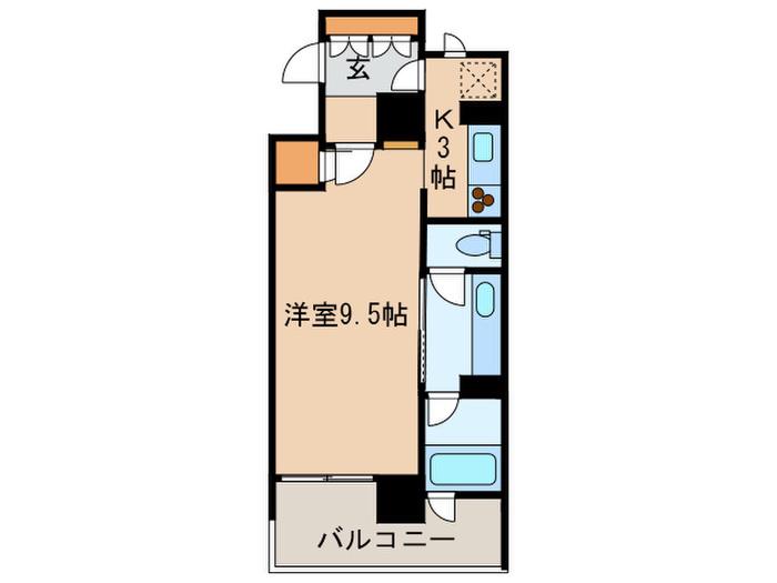 ラヴェンナ小石川(1K/2階)の間取り写真
