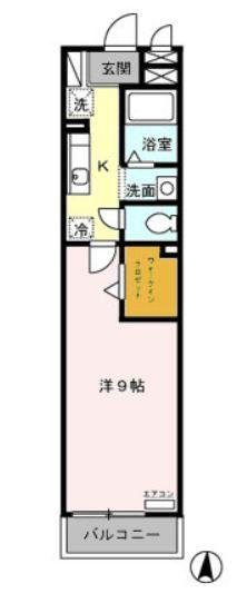 サンモール北小岩(1K/3階)の間取り写真