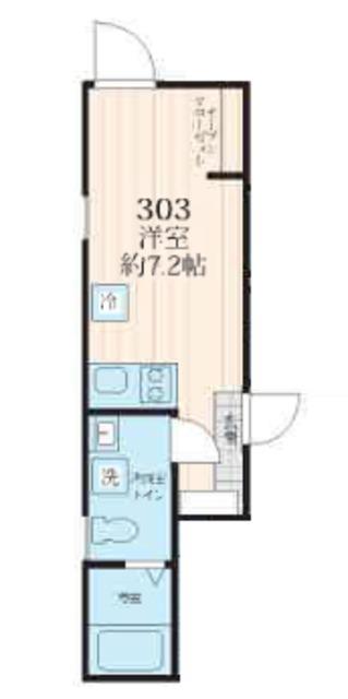 VIETA光が丘(ワンルーム/3階)の間取り写真