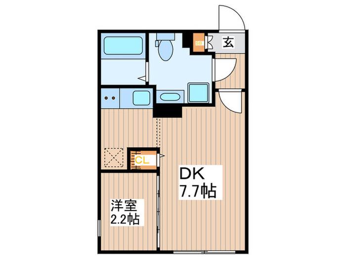 LUORE雑司が谷(1DK/2階)の間取り写真