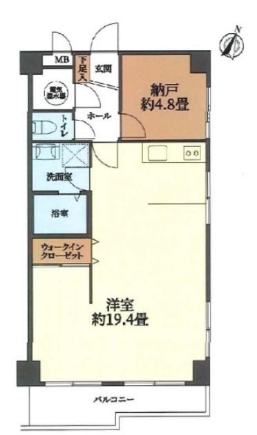 ライオンズマンション台町(ワンルーム/6階)の間取り写真