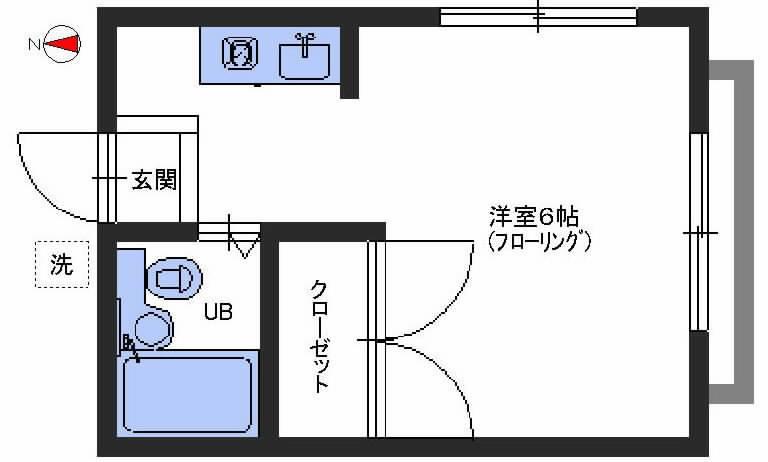 パインハイム金町(ワンルーム/3階)の間取り写真