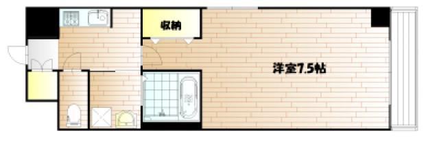 S-RESIDENCE表町(1K/6階)の間取り写真