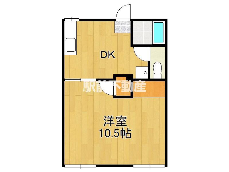 朝日コーポ(1DK/1階)の間取り写真