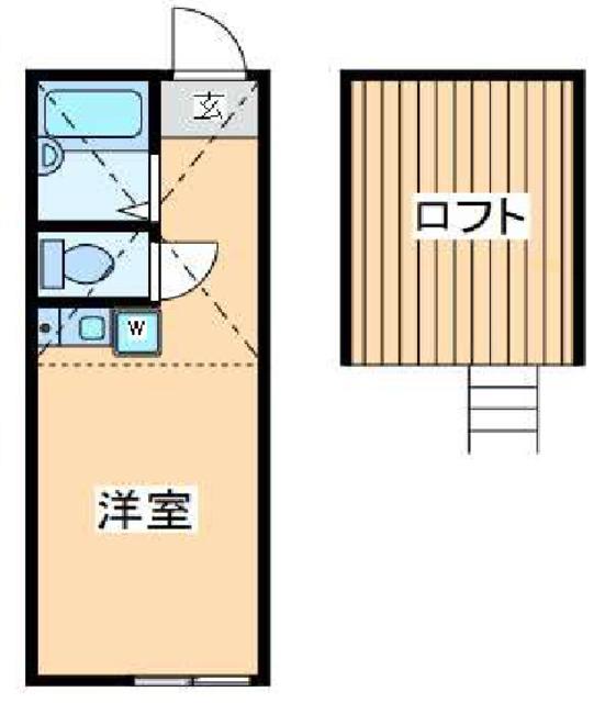 シェルブール小田(ワンルーム/1階)の間取り写真