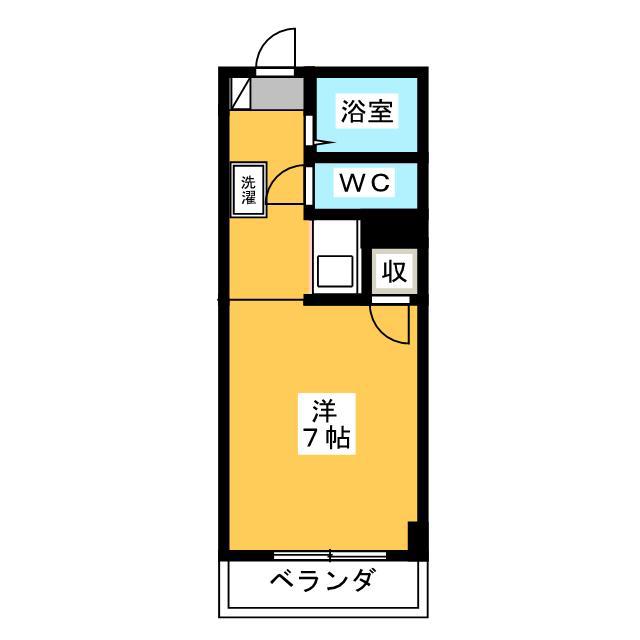 サンクレストK(ワンルーム/4階)の間取り写真