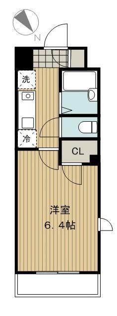 ファインクレスト戸越(1K/3階)の間取り写真