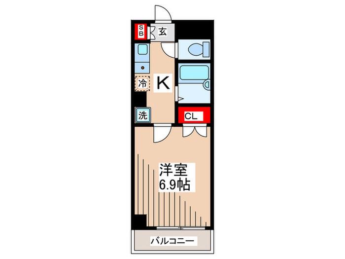 清水町ビル(1K/3階)の間取り写真