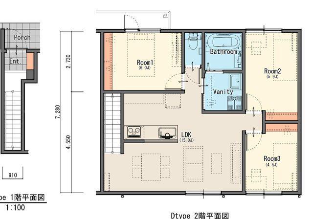 みらいグレイス甲佐(3LDK/2階)の間取り写真