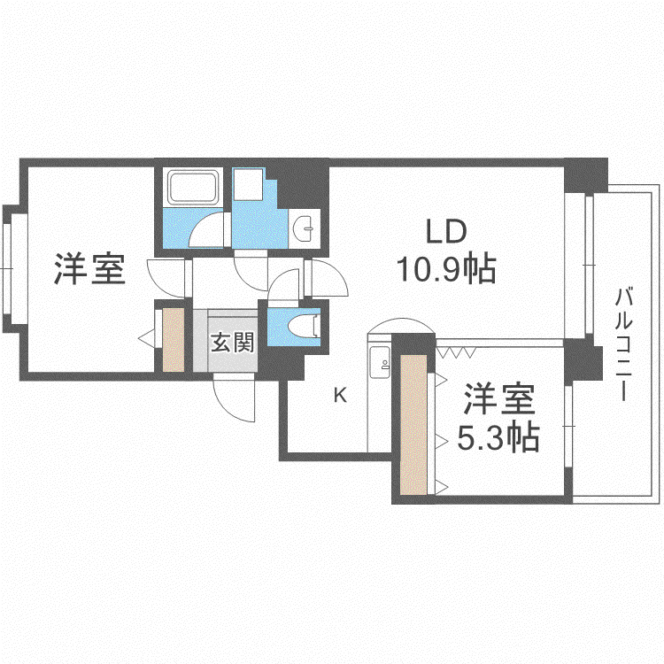 サエラ115(2LDK/7階)の間取り写真