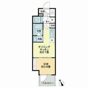 ザ・ライオンズフォーシア今池(1DK/12階)の間取り写真