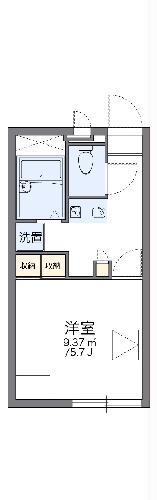 レオパレス日和II(1K/1階)の間取り写真