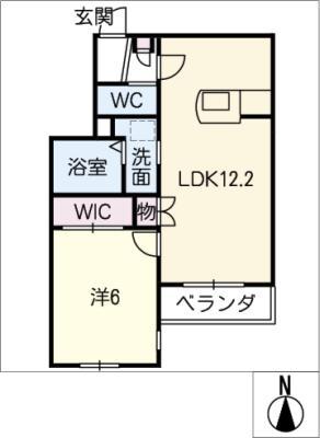 ルミナス神田(1LDK/3階)の間取り写真
