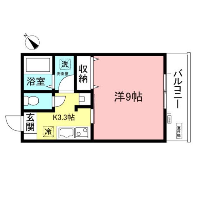 プレジオ(1K/2階)の間取り写真