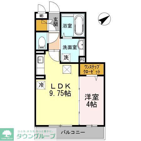 セジュールM松が枝(1LDK/1階)の間取り写真