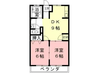 今嶺ビル(2DK/3階)の間取り写真