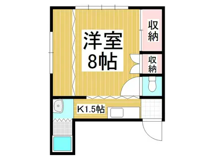 吉川ビル(1K/3階)の間取り写真