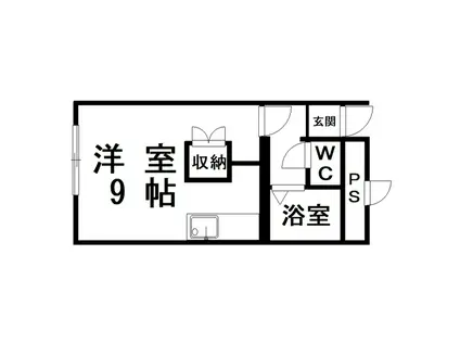 ドミールRAN(ワンルーム/2階)の間取り写真