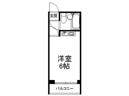 ＪＲ根室本線 帯広駅 徒歩30分 3階建 築40年(ワンルーム/3階)の間取り写真