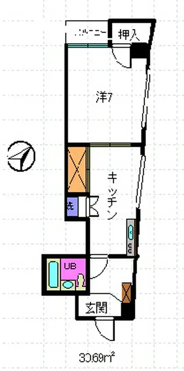 クレセントプラザ笹塚 9階階 間取り