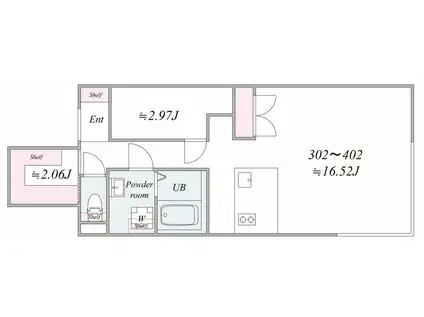 TRIAS521(2LDK/4階)の間取り写真