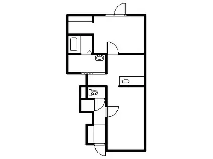 アニメート士(1LDK/1階)の間取り写真