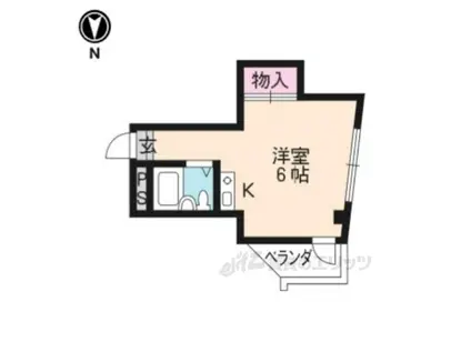 ヴィラマキシマ(ワンルーム/2階)の間取り写真