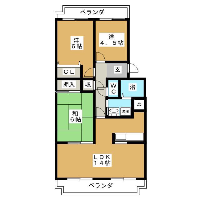 セルサス コロク(3LDK/3階)の間取り写真