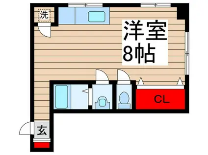 判澤マンション第1(ワンルーム/3階)の間取り写真