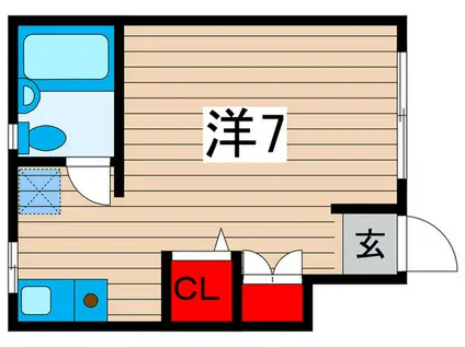 メゾンアイ浦安(ワンルーム/1階)の間取り写真