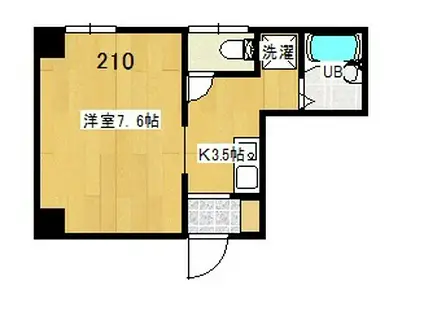 すざくHOUSE(1SK/2階)の間取り写真