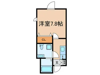 ベルシードステアー武蔵関(ワンルーム/4階)の間取り写真