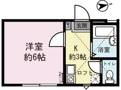 ポートアベニュー川崎(1K/1階)の間取り写真
