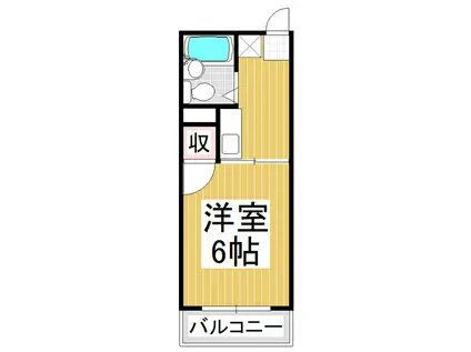 サニーハイツ高田(1K/2階)の間取り写真