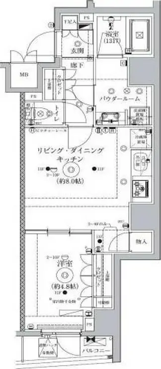 セジョリ東大前 8階階 間取り