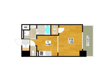 MS COMFORT ESAKA(1K/3階)の間取り写真