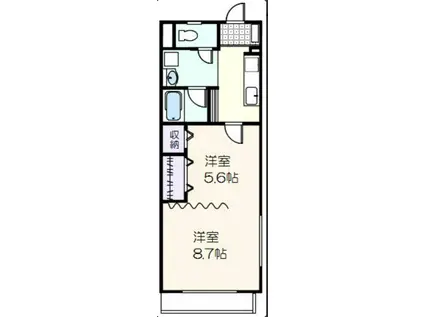 アトランティス・コウメイ(2K/3階)の間取り写真