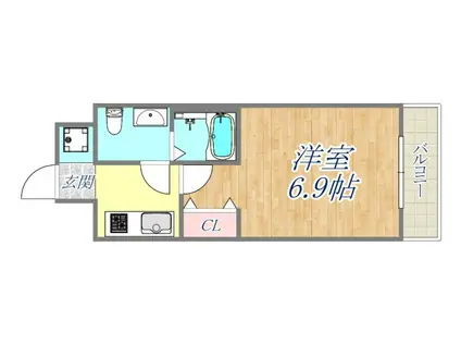 レジュールアッシュ尼崎駅前(1K/6階)の間取り写真