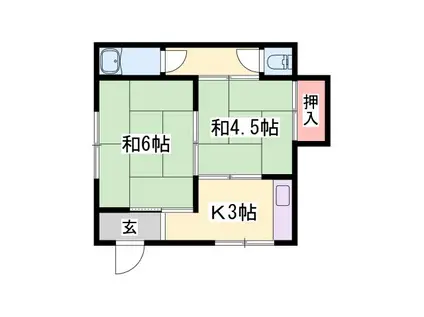 伊伝居土居アパート(2K/1階)の間取り写真