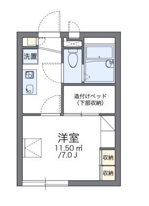 レオパレス佐藤マンション(1K/1階)の間取り写真