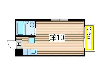 アップル館(ワンルーム/2階)の間取り写真