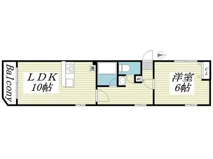 メゾン・ド・エミナンス(1LDK/1階)の間取り写真